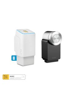 Fingerprint Weiss mit Akku inkl. Nuki Smart Lock 3.0 Pro schwarz