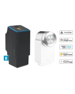 Fingerprint Schwarz mit Akku inkl. Nuki Smart Lock Pro weiss 4. Generation